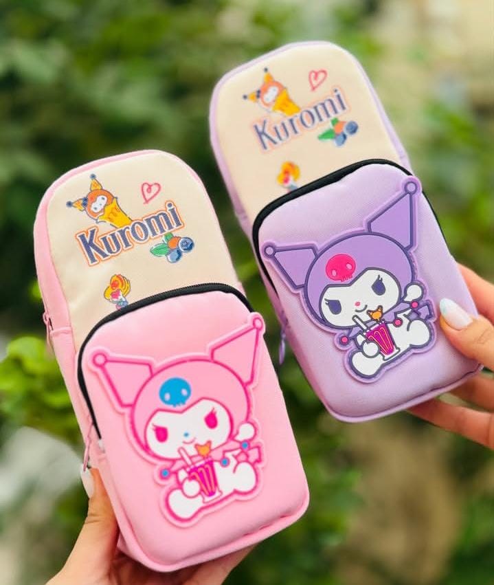 188961 Kuromi Cartoon Art Canvas Pencil Box {Random Color}