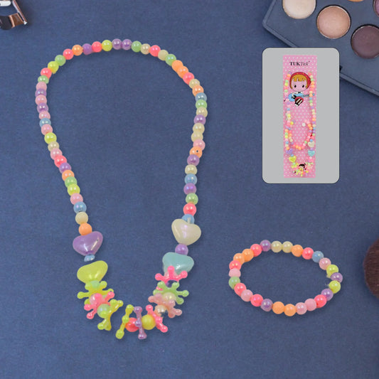 11220 Pearl Pendant Necklace Bracelet (2 Pc Set)