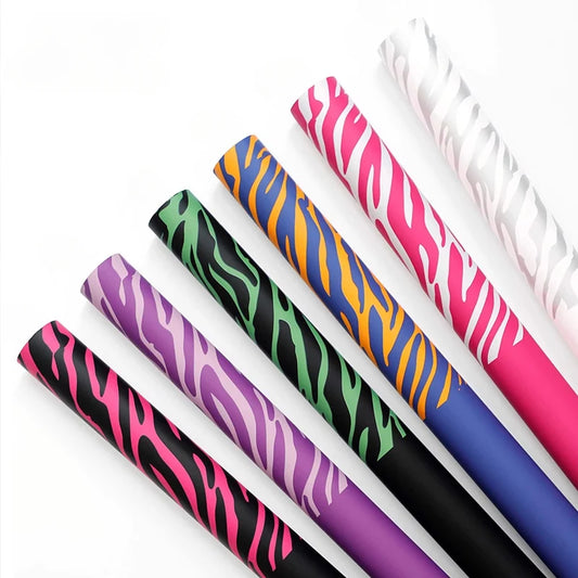 21060 20pcs Zebra Print Flower Wrap Paper (57x57cm)