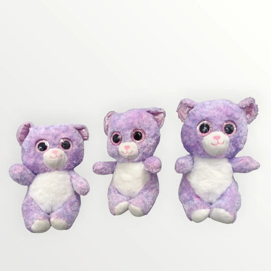 10638 Cute Teddy Glitter Eyes Soft Stuffed Plush Toy for Kids Boys & Girls Birthday Gift (Size: 20 cm Color: Purple)
