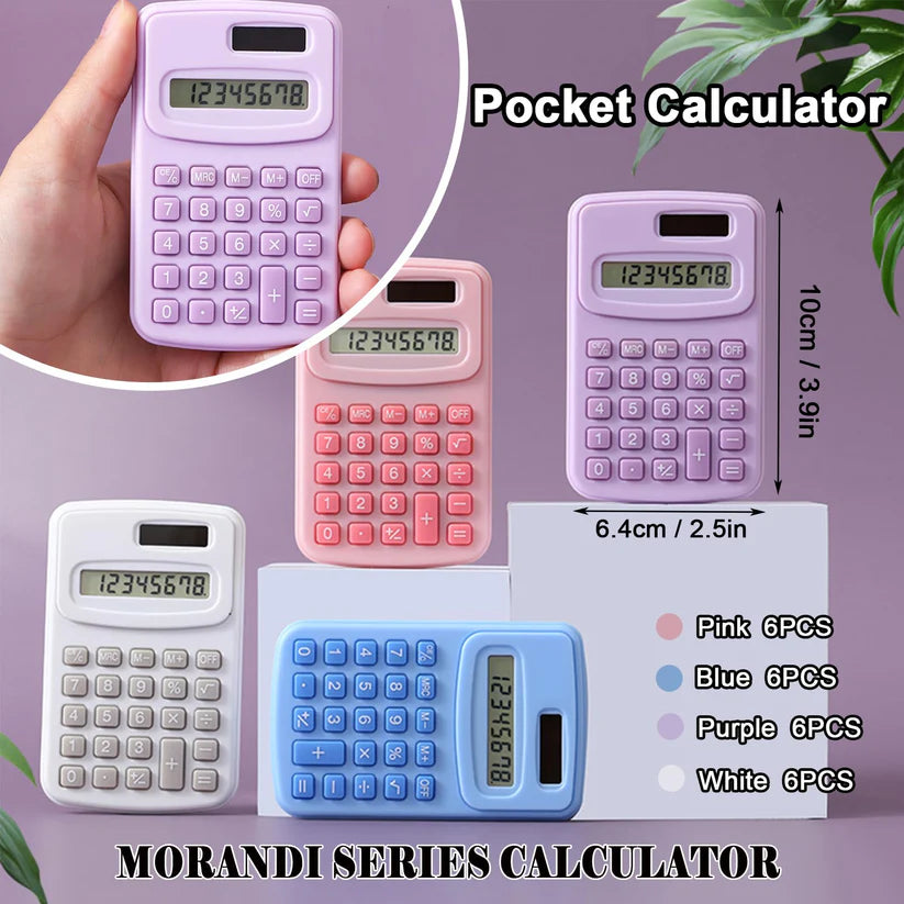 MN-9303 Mini 8-Digit Electronic Calculator – Cute & Simple Scientific Calculator for Students & Office, Small & Portable Design multicolor