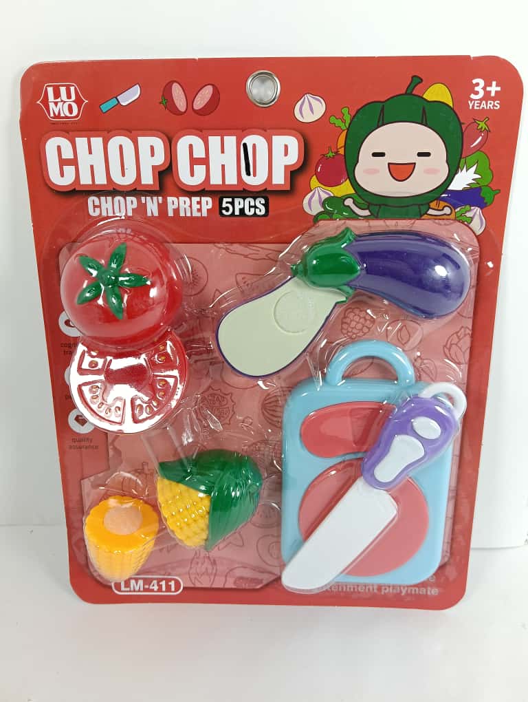 LM-411 Realistic Sliceable Fruit and Vegetable Cutting Kitchen Toy Set