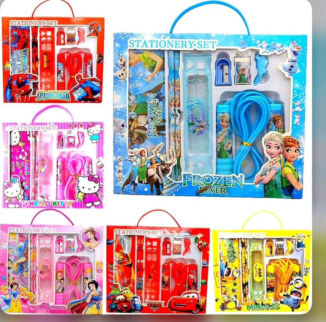 188613 Stationery Set for Boys/Girls Stationary Kit for Kids Birthday Return Gift for Kids {Random Color}