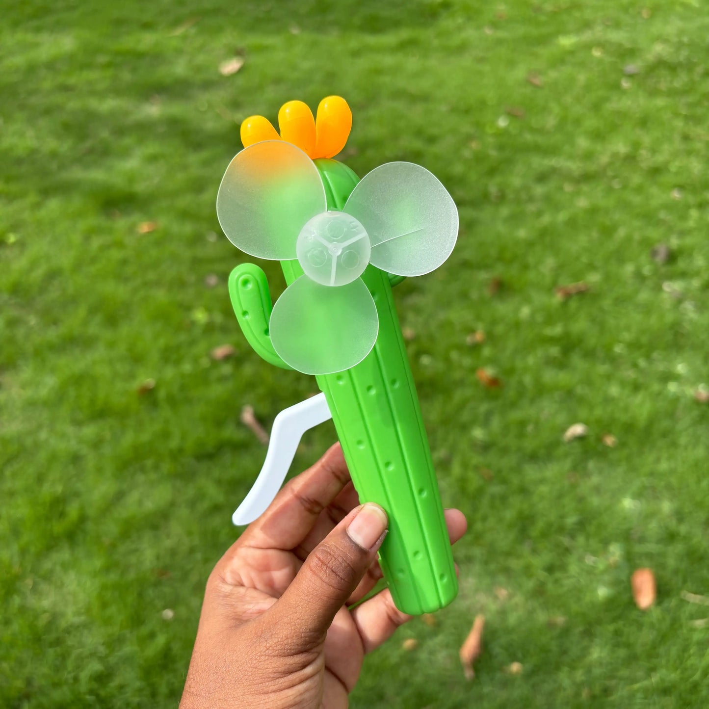 21140 Cactus Hand Fan for Kids & Adults, Cute Burger & Fries Hand Press Fan, Portable, Lightweight Summer Toy for Trave