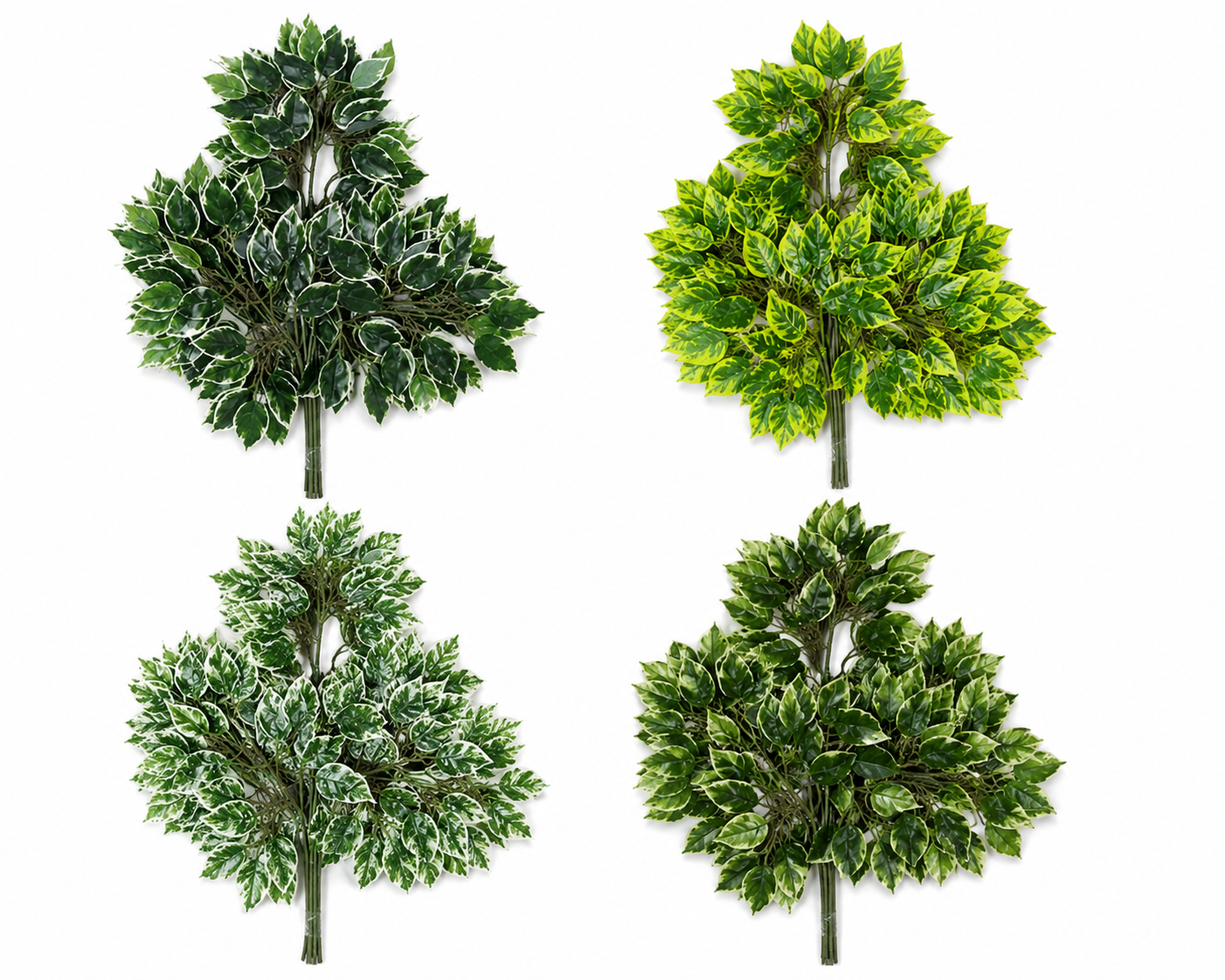 20969 (12 Sticks) Artificial Green Garland Fake Leaf Ficus Plants, Flowers Hanging for Wedding Party Home Garden Kitchen Office Outdoor Greenery Wedding Wall Decoration