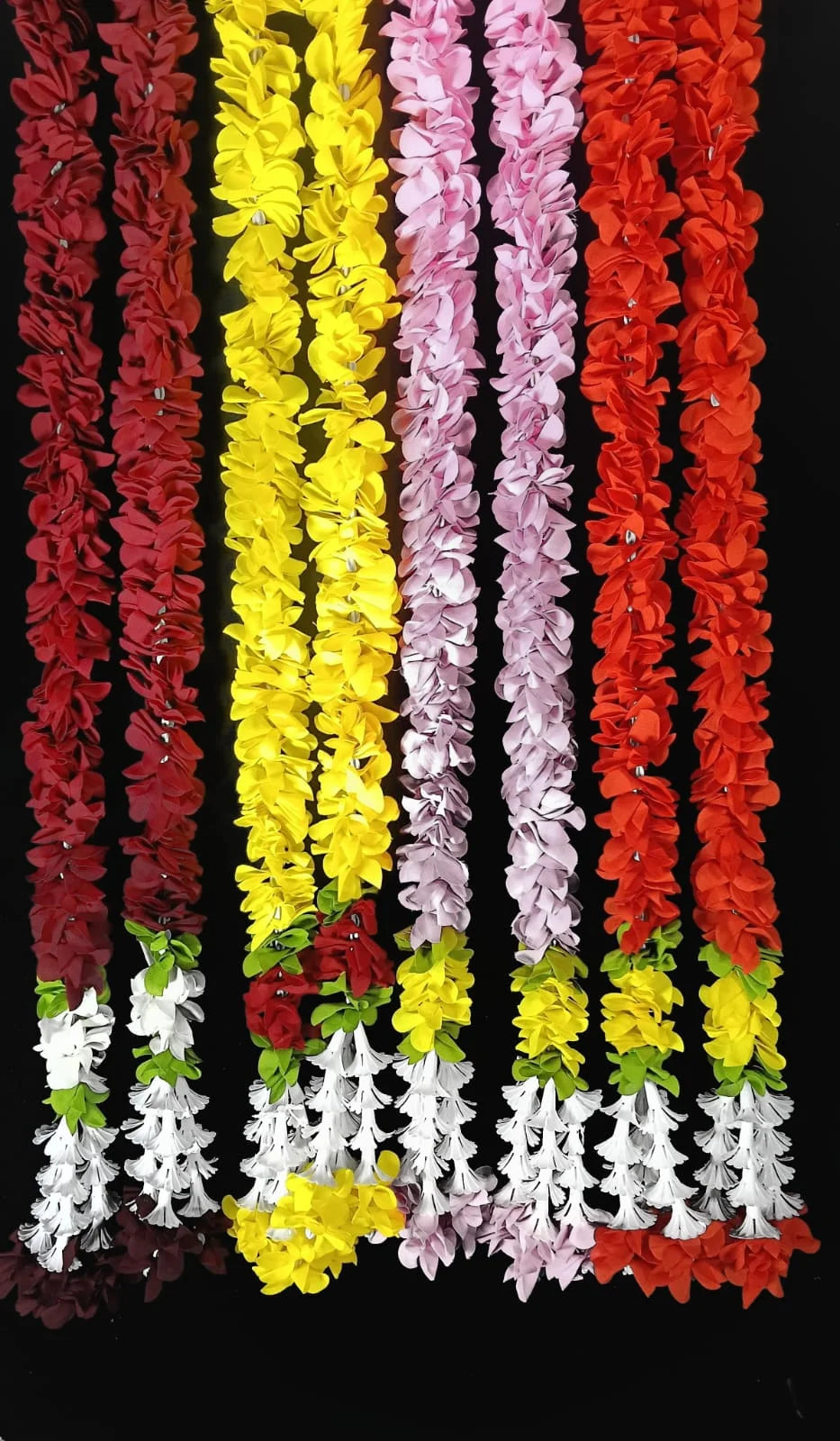 11143 {6 PCS} Artificial Flower Ladi Special Home Decorations items For Special Occasion Diwali, Navratri Pooja Home Decoration Multicolour Ladi 5 Feet