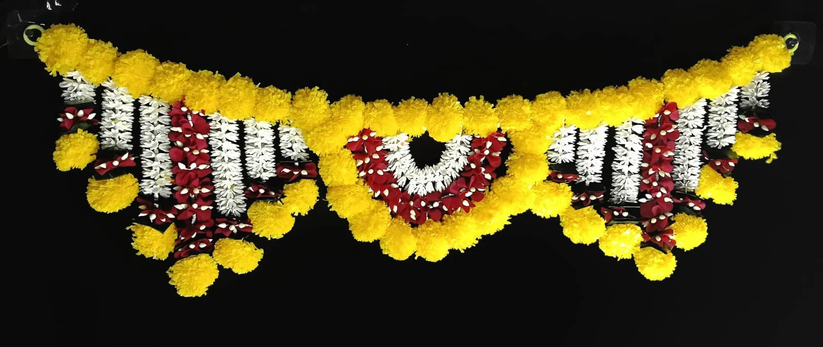 11144 Artificial Marigold Flower Toran,Door Entrance Hanging HomeTraditional Wall Decoration Diwali,All Festivals Decoration,Garland Decorations Wall Door Hanging Toran 3 feet