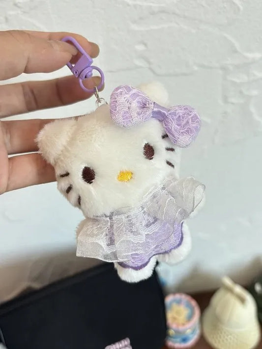 G-1076 Hello Kitty and Friends Plush Keychain {Multicolor]