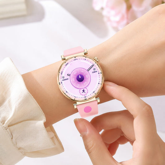21047  GTS 6 Stylish Smart Watch with Soft Silicone Strap – Elegant Round Dial
