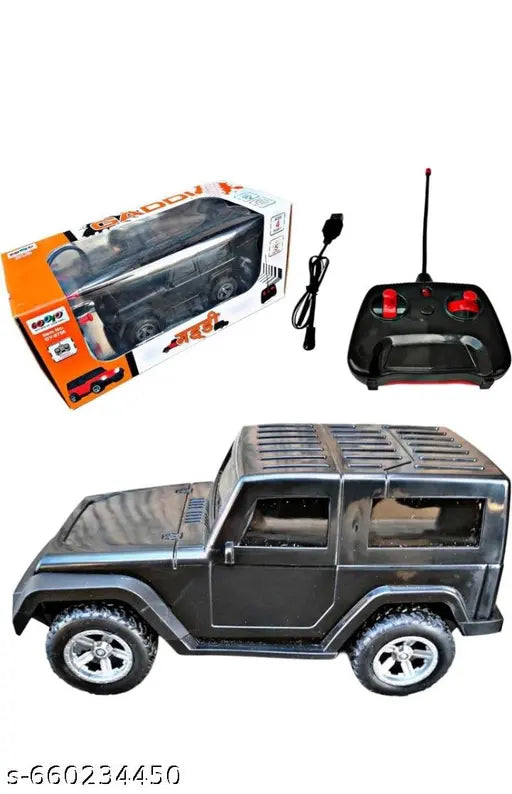 20492 Smoke GADDI Remote Control Car for Kids | Classic Jeep-Style RC Car with LED Headlights | Easy-Control Racing Toy for Boys & Girls