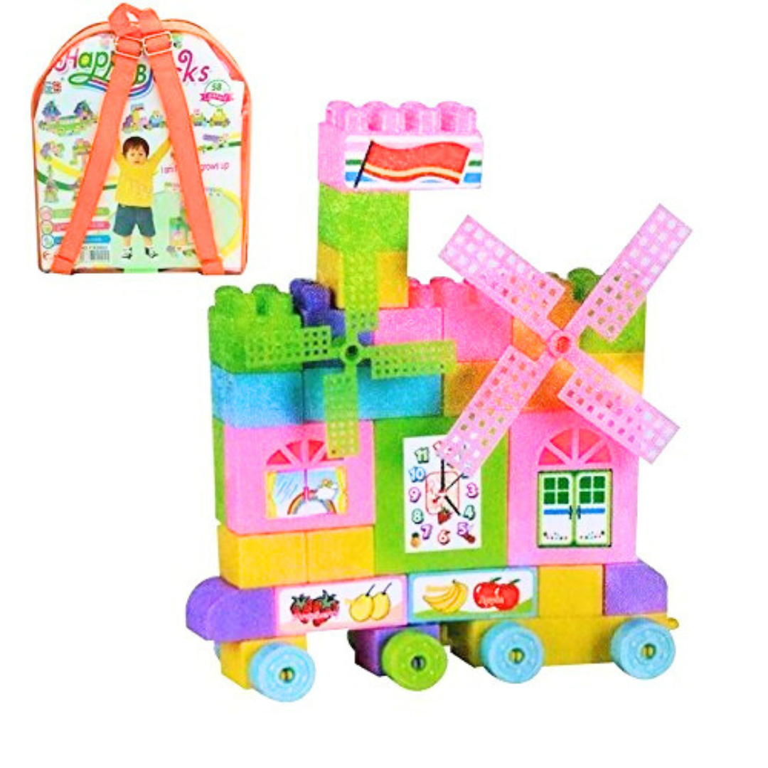 0801 Blocks For Kids,, Bag Packing, Best Gift Toy, Multicolor Set Of 47 Pcs