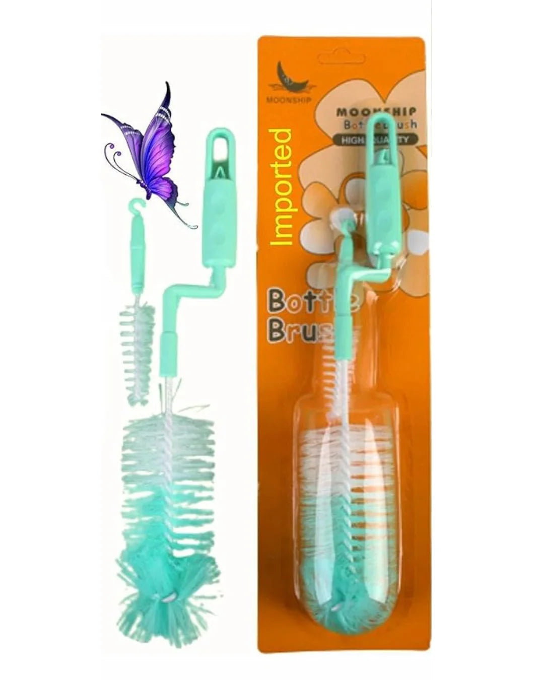 373 – 2-in-1 Bottle and Nipple Brush (Multicolor)