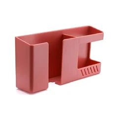20783 Mobile Phone Charging Rack Wall-Mounted Double-Grid Remote Control Storage Box {Multicolor}