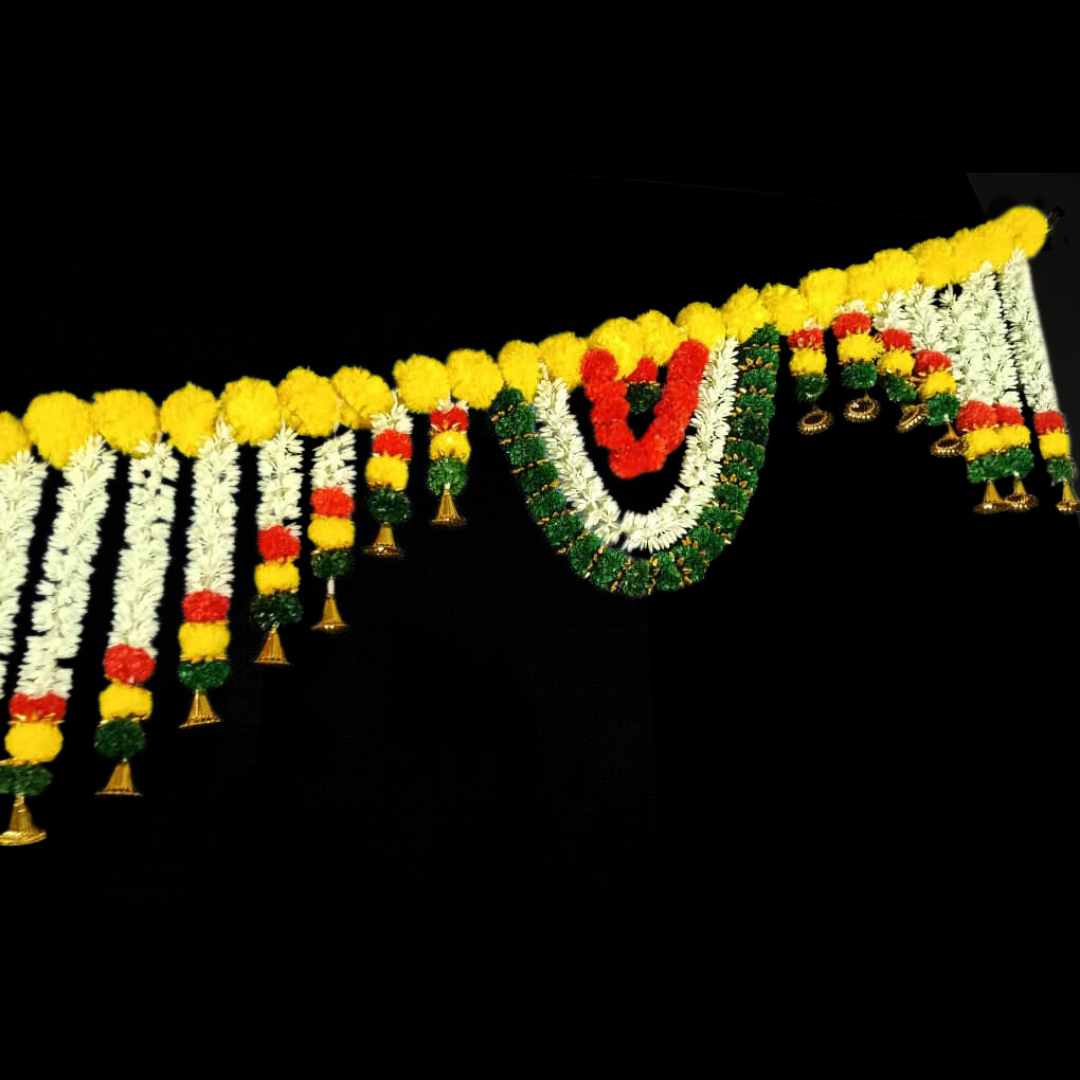 11155 Shobha Sanskruti Artificial Mogra Flowers I Heavy Door Hanging Toran I Bandhanwar for All Festivals Decoration {6 Feet}
