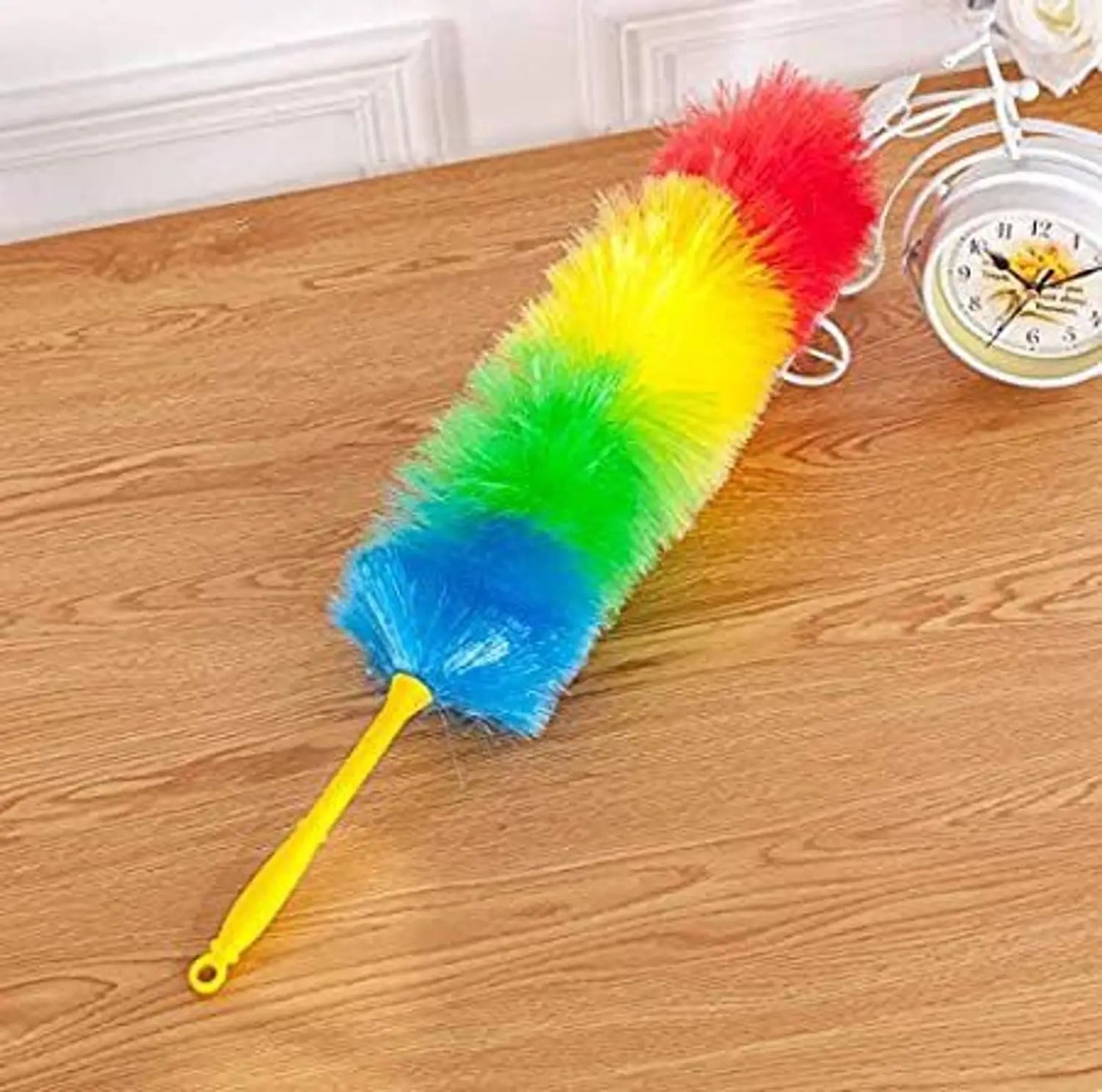 20187 Colourful Feather Duster - Microfiber Duster for Cleaning - dusting Stick Brush