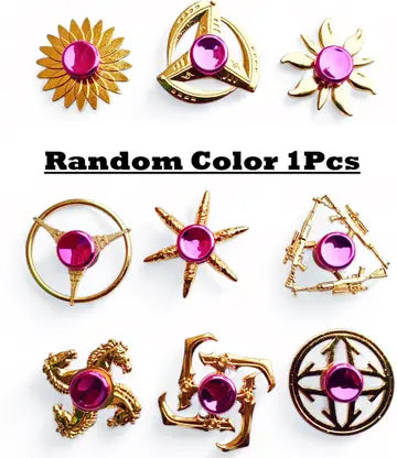 10373 {1 Pcs} Random Design Gold Finger Hand Spinner Fidget Spinner Toys for Kids (Gold}