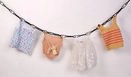 11218 Plastic Chain Rope Hanging Clothes Multifuctional Hanger {Ransom Color}