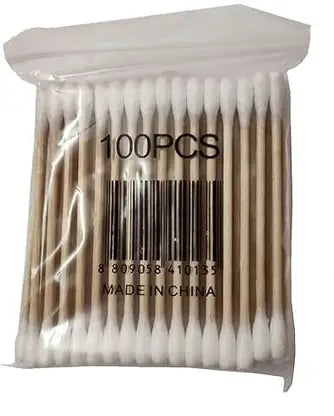 11206 Cotton Buds for Ear Cleaner, Bamboo Wooden Sticks Ear Cleaner Cotton Swabs 100 Pcs