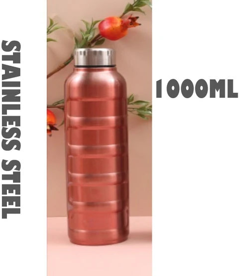 911018  {1000ml} Colourful Stainless Steel Water Bottle {Random Color}