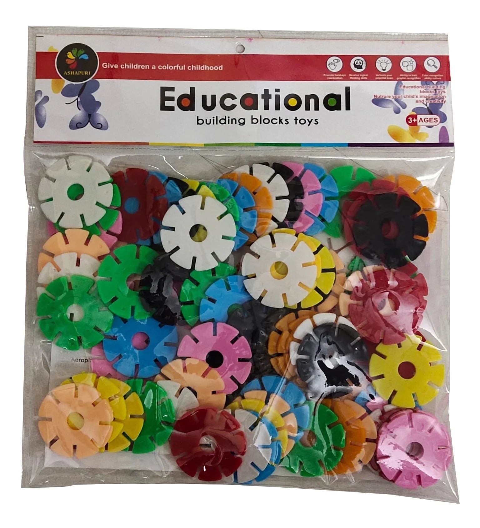 0502 Crafts Snowflakes Blocks, Stem Blocks, Educational Construction Snowflakes Blocks for Kids Colorful Snowflakes Building Blocks Toys