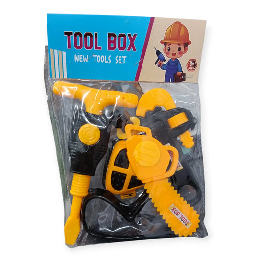 637 Kids Tool Box Play Set, Yellow and Black