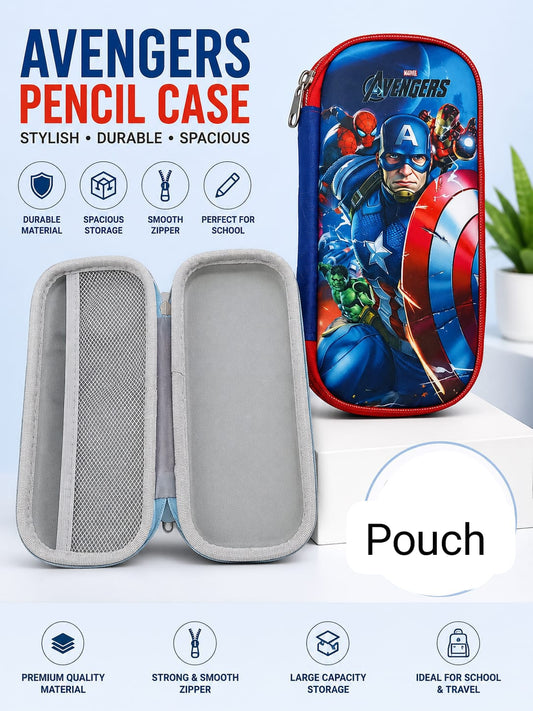 20944 Kawaii / Avengers Pencil Case Pouch | School Pencil Case for Kids | Geometry Box {Random Carcter}