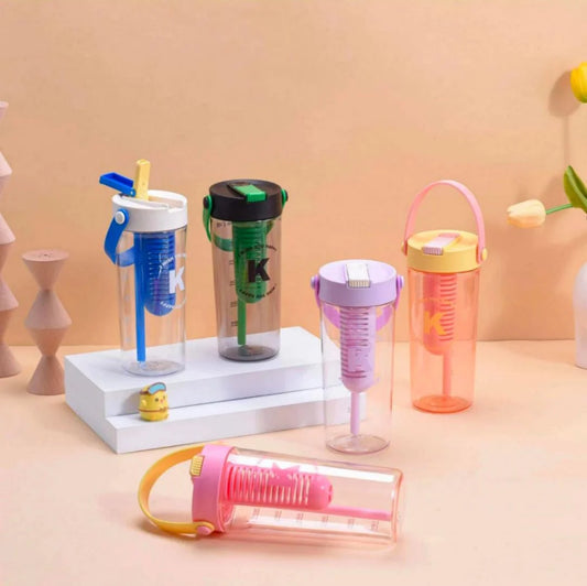 50688 Water Bottle with Fruit Infuser, BPA Free, 750 ML Multicolor