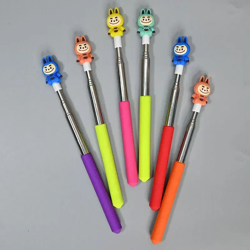 11288 Labubu Stick for Classroom: Extendable Telescopic Presentation Teacher Pointer Stick for Classroom Whiteboard Pointer