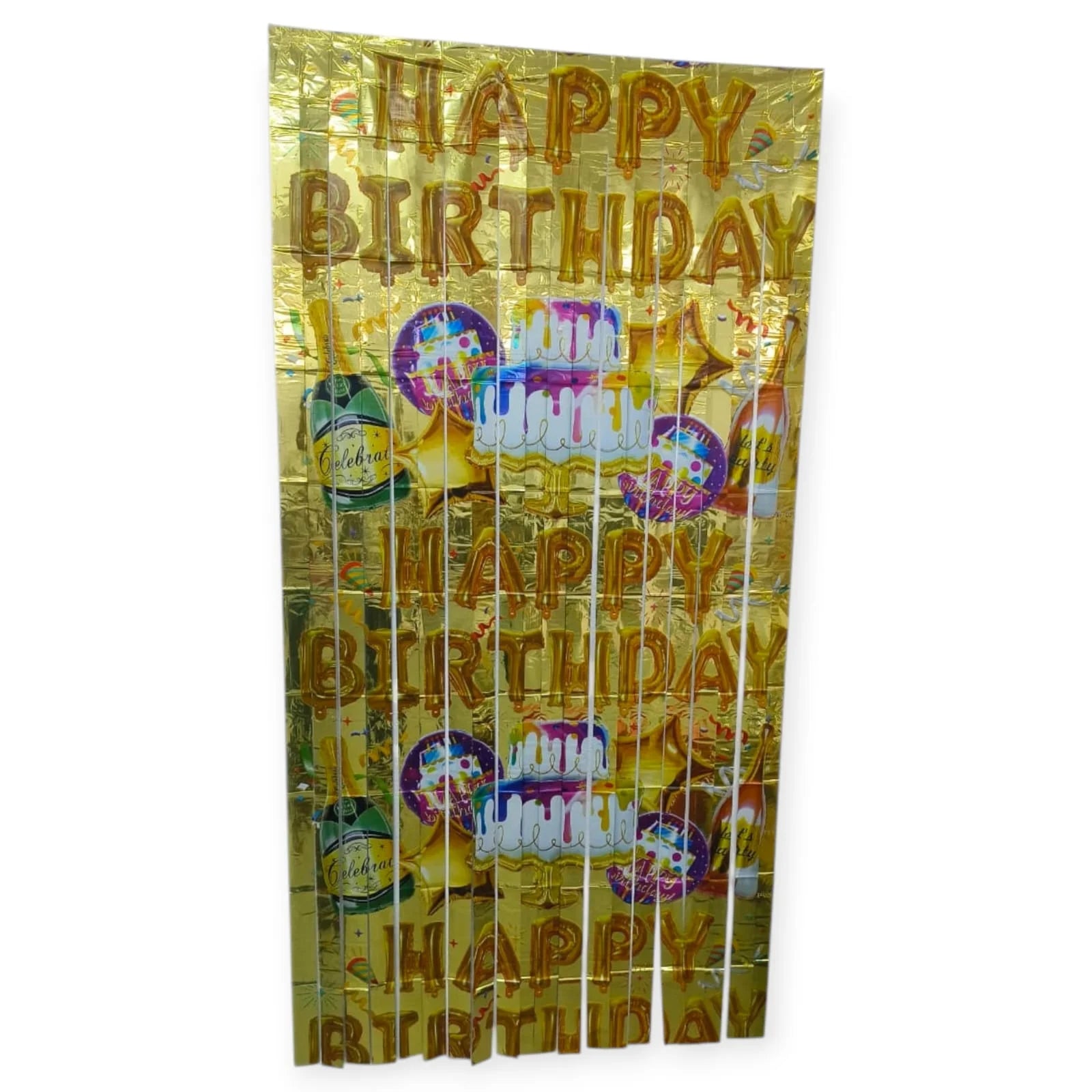 20127 Printed Foil Curtain Decoration Item for Theme Birthday Parties/Event 3 by 6