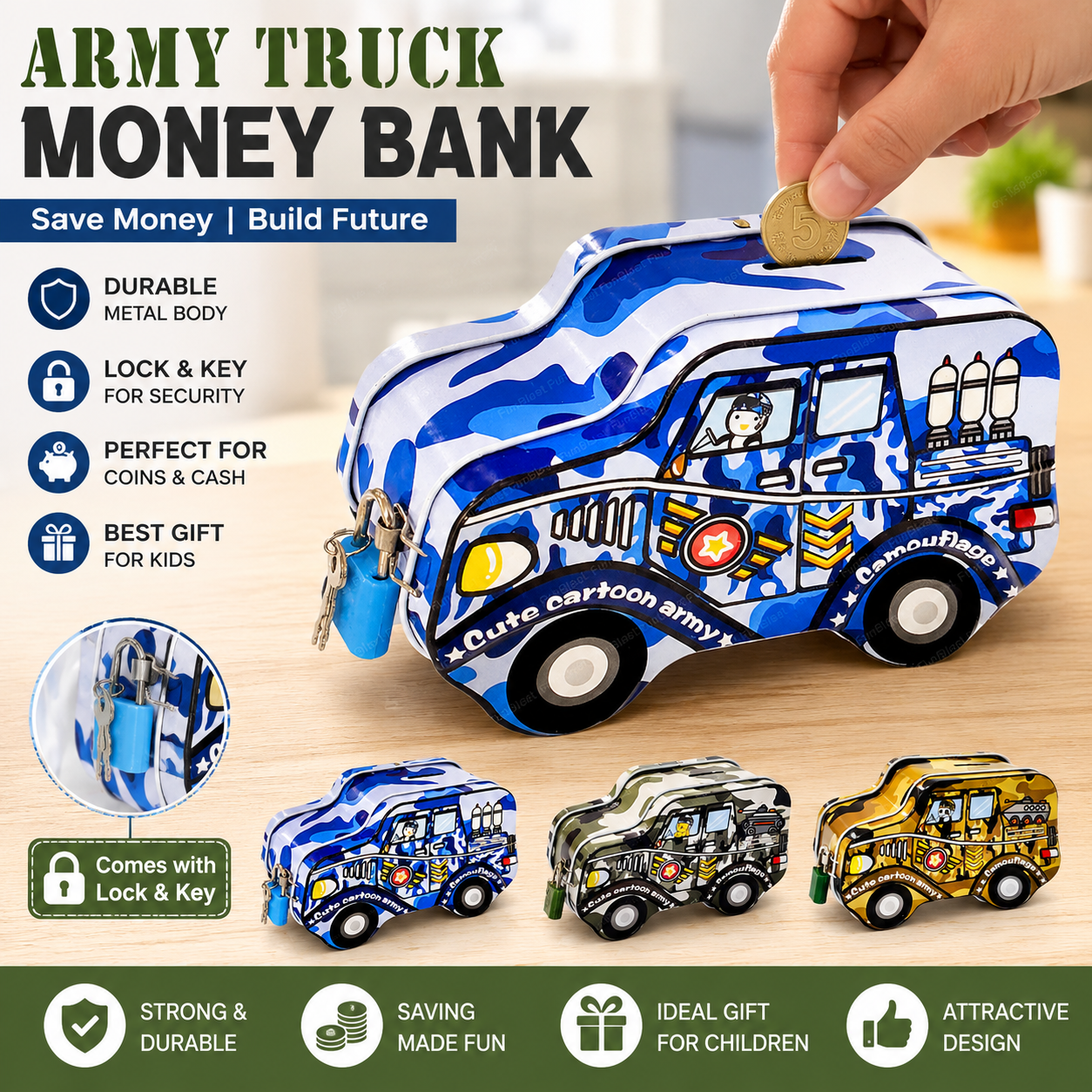 4087 Piggy Bank for Kids – Set of 2 Money Saving Box for Kids, Return Gifts for Kid