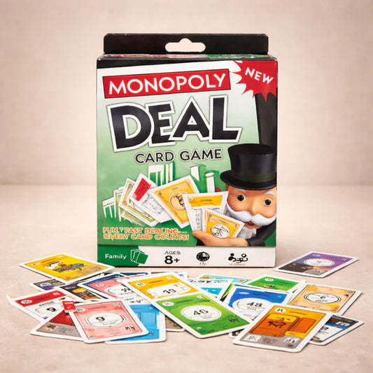 5251 Deal Card Game for Kids and Family, Monopoly Playing Card Game, Travel Card Game
