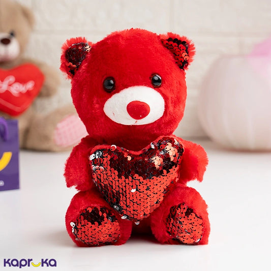 20072 Teddy Bear with One Heart 20 Cm {Multicolor}