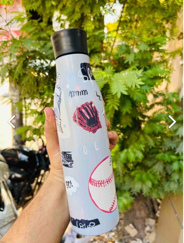 GBT-8377 Football Theme Stainless Steel Water Bottle for Boys, Water Bottle for Kids, & Adults. (750ml)