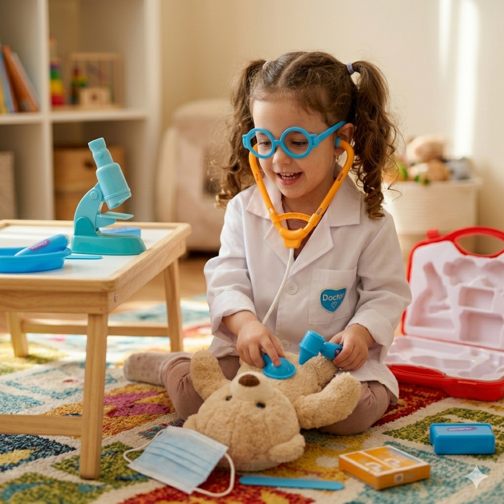 9797 Plastic docter Set Pretend Play / 10 pcs Equipment / Kids Will Love Imaginary Play Set {Random Color}