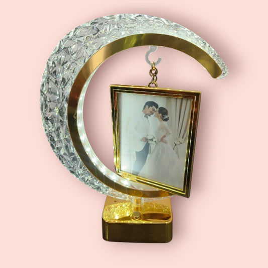 20121 LED Crystal Moon LAMP Photo Frame for Anniversary, BIRTHADY and Special Occasions.