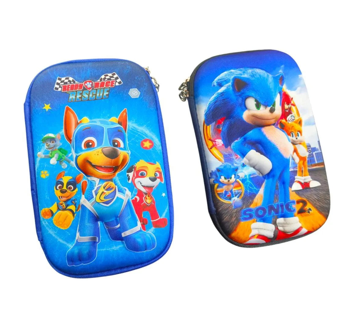 10251 Sonic pencil case stationery 3D pouch ,Size 20 Cm × 12 Cm