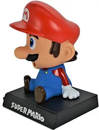 11317 Super Hero Action Figure Limited Edition Bobblehead with Mobile Holder for Car Dashboard, Office Desk & Study Table- (Super Mario)