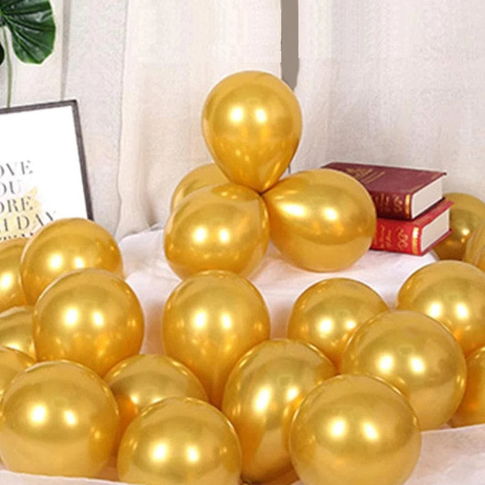 20457 (50 pcs) Golden Metallic Balloons