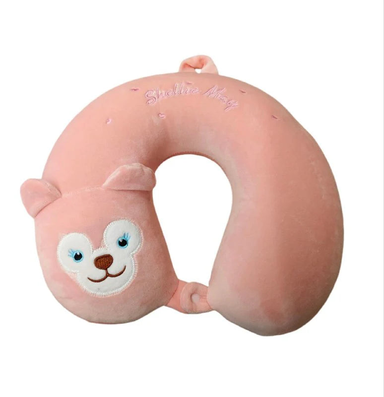 188803 Kids Travel My Melody Neck Pillow | Soft Plush U Shaped Neck & Head Support Girls Cushion for Car Flight & Train