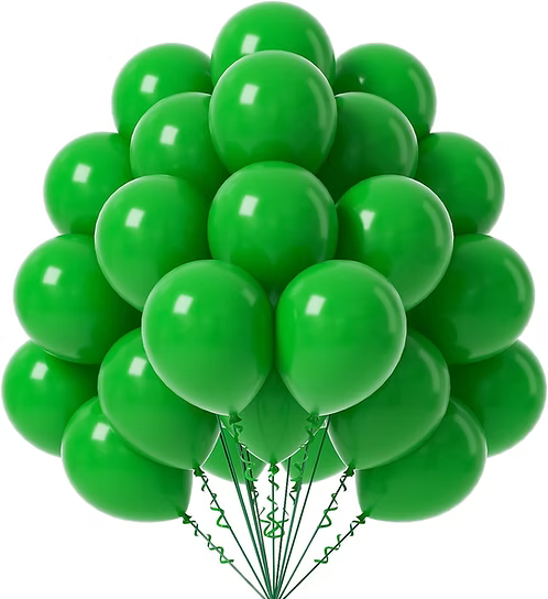 20456  (50 pcs) Green Metallic Balloons