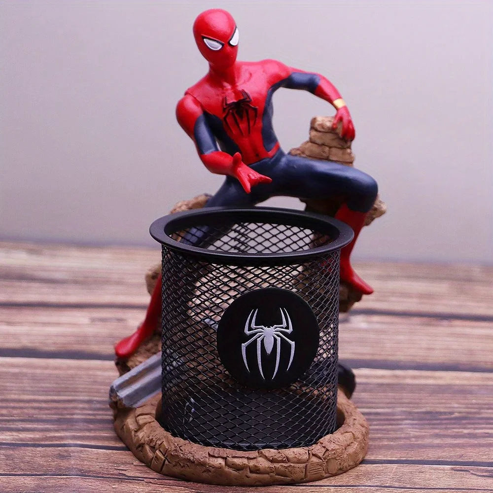 GL2312 Spider Men Penstand Creative Novelty Office Desk Decorations Man boy Girls Gadgets Stationery Storage Box