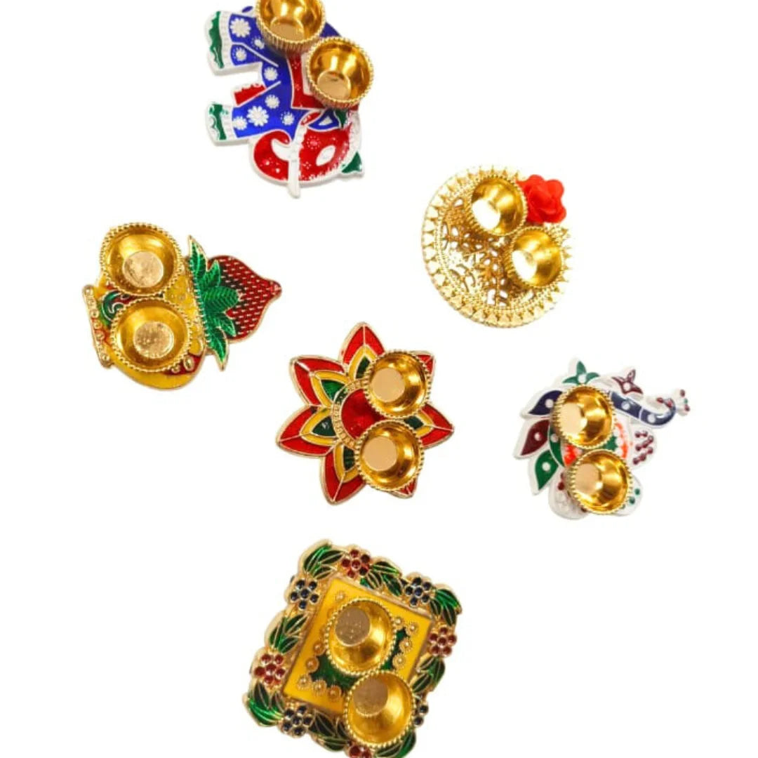 10132 (12 pcs) Ramdom Design Haldi Kumkum Dani