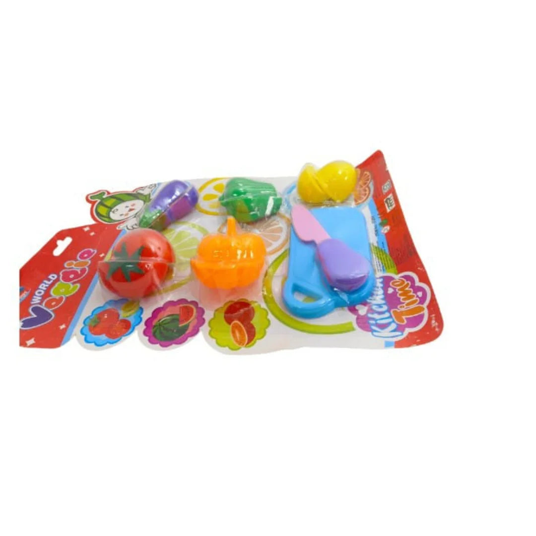 LM-412 Vegetables Chopping Board and Knife, Pretend Play for Kids
