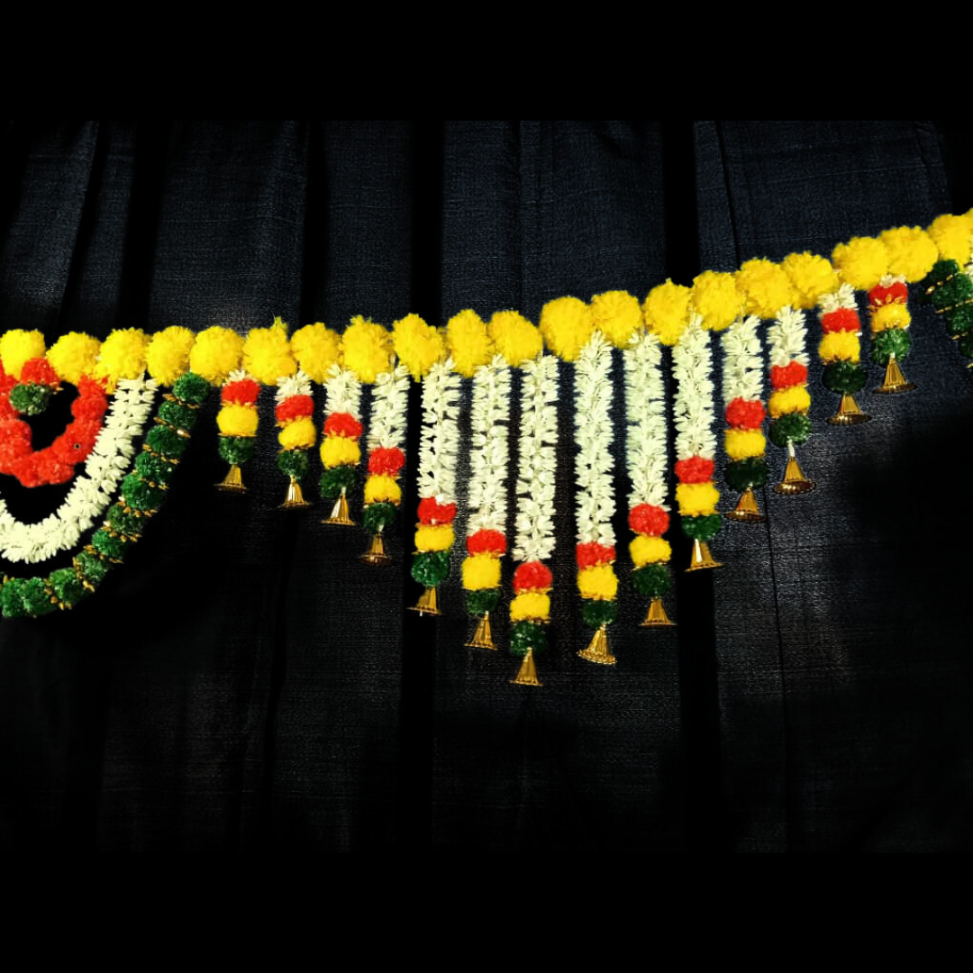 11155 Shobha Sanskruti Artificial Mogra Flowers I Heavy Door Hanging Toran I Bandhanwar for All Festivals Decoration {6 Feet}
