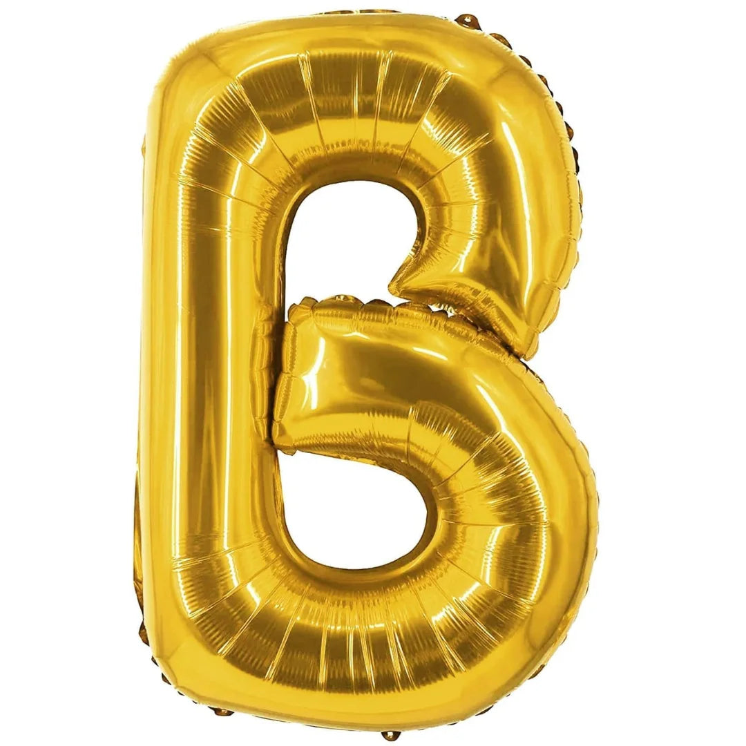 9006 – (10 pcs) B Gold Letter Foil Balloon