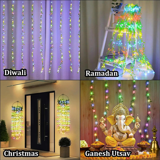 21104 LEDs  Multicolor Flickering Leaf Rice Lights size-13*7*8cm