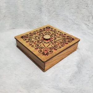 1700 7 Inch Wooden Dry Fruit Box, Box Capacity: 500 gms