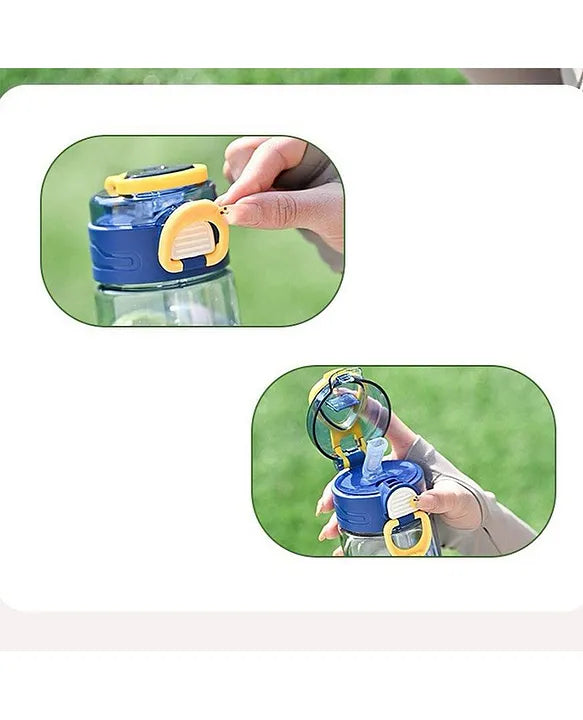 50562  Leakproof Cartoon  Water Bottle BPA-free with flip-lock lid and easy carrying handle, perfect for school, travel 550ML {Random Design}