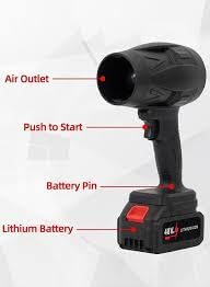 21100 Cordless Electric Air Blower, Portable Turbo Jet Fan with High-Power Brushless Motor for Car, Home, Garage, Outdoor and Road Cleaning