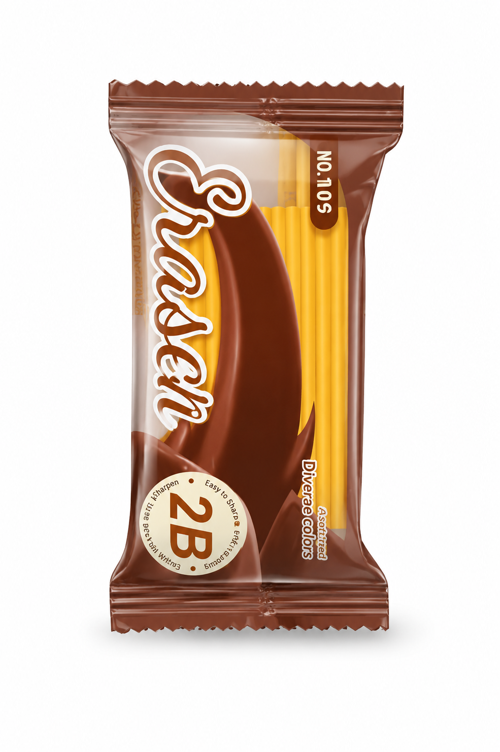 20926 Chocolate Shape Pencil Eraser for Kids, Non-Toxic Rubber, Cute Candy Design {Random Design}